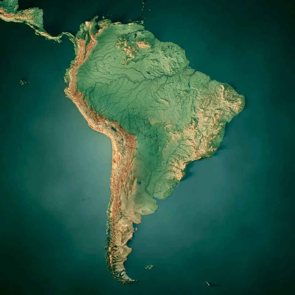 Mapa de Sudamérica